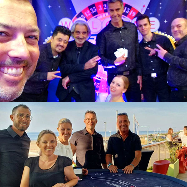 croupiers professionnels casino animateurs équipe